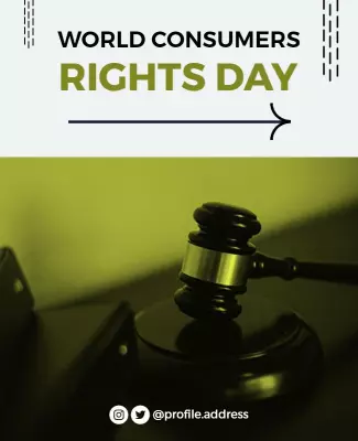 Legal Theme for World Consumers Rights Day Poster Template