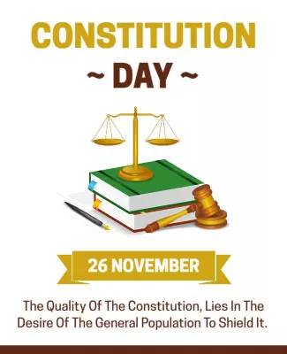 Legal Themed Constitution Day Celebration Poster Template