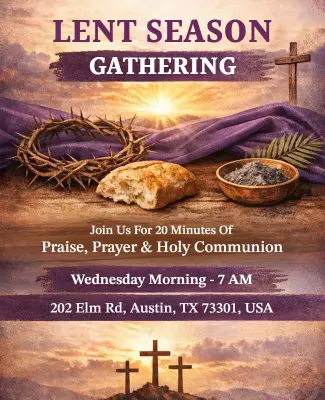 Lent Season Gathering Worship Poster Template