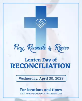 Lenten Day Of Reconciliation Event Flyer Template