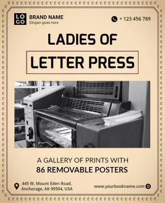Letter Press Art Exhibition Flyer Template