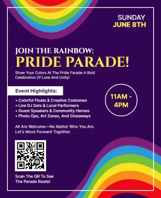 LGBTQ Pride Parade Celebration Flyer Template