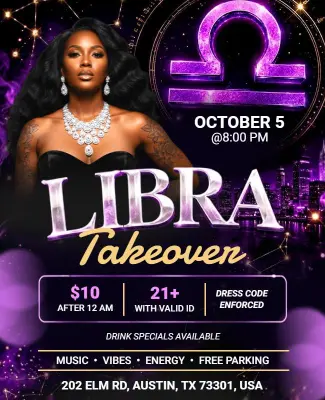 Libra Takeover Event Flyer Template