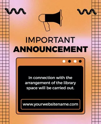 Library Space Arrangement Announcement Flyer Template