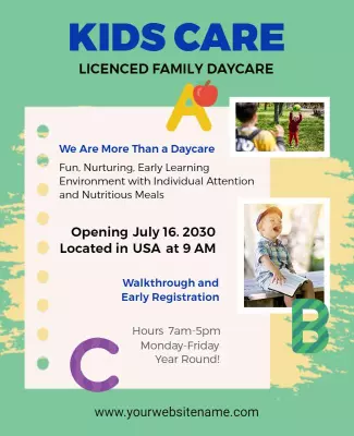 Licensed Family Daycare Services Flyer Template