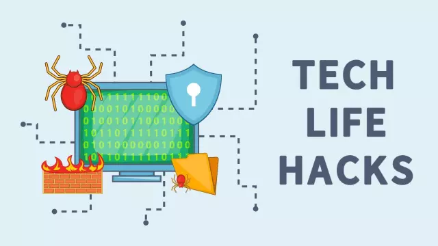 Life Hacks for Tech Security Tips YouTube Thumbnail Template