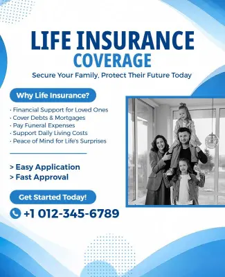 Life Insurance Coverage Marketing Flyer Template