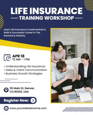 Life Insurance Training Workshop Flyer Template