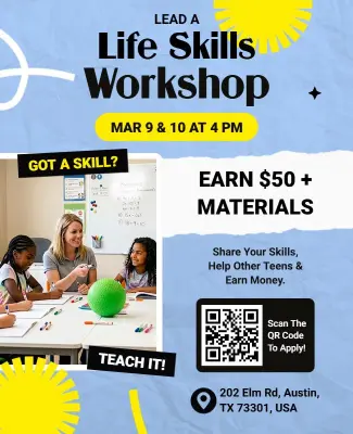 Life Skills Workshop Flyer Template