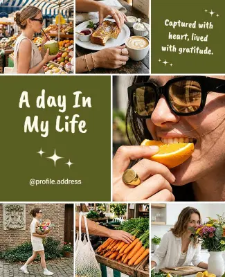 Lifestyle Photo Collage Poster Template