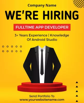 Lightning Hiring Yellow Flyer Template