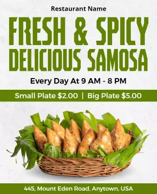 Limeade Samosa Flyer Template