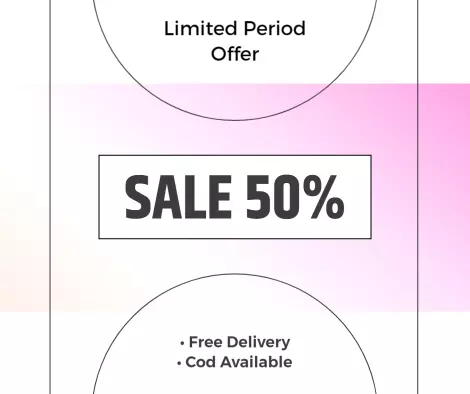 Limited Period 50 Off Sale Facebook Flyer Template