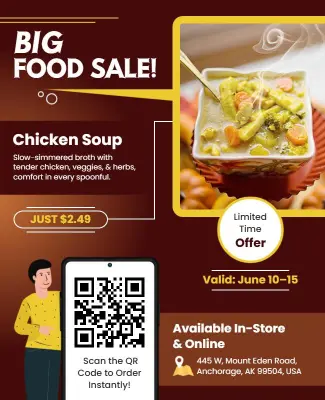Limited Time Discount Food Sale Event Flyer Template