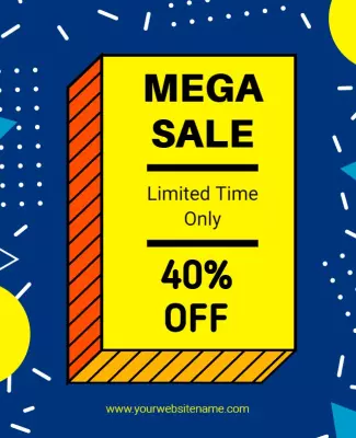 Limited Time Mega Sale Discount Flyer Template