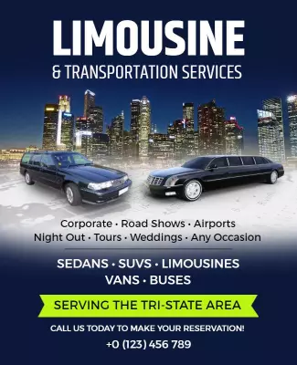 Limousine Transportation Services Flyer Template
