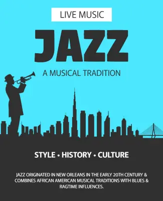 Live Jazz Music Poster Template