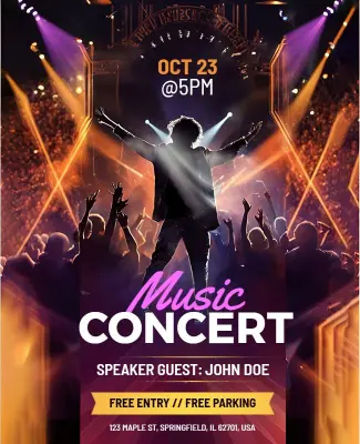 Live Music Concert Event Flyer Template