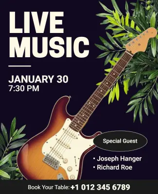 Live Music Promotion Flyer Template
