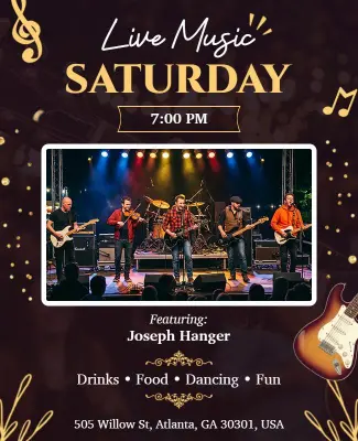 Live Music Saturday Event Flyer Template