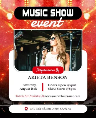 Live Music Show Event Flyer Template