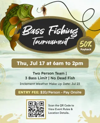 Lively Bass Fishing Tournament Event Flyer Template