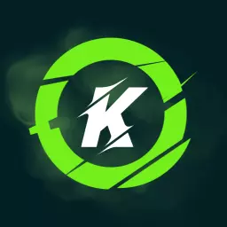 Lively Green Circular Design Featuring Letter K Alphabet Logo Template