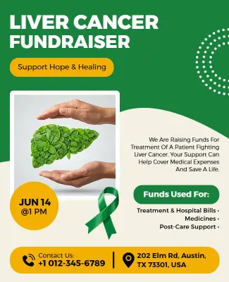 Liver Cancer Fundraiser Flyer Template