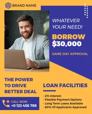 Loan Services Promotional Flyer Template
