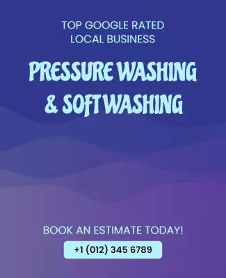 Local Business Pressure Washing Services Flyer Template