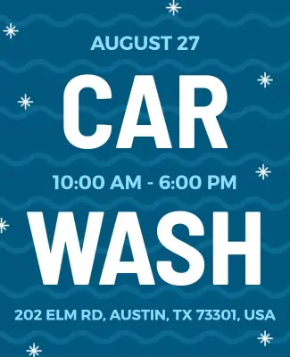 Local Car Wash Service Promotion Poster Template