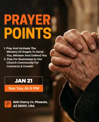 Local Church Prayer Points Event Flyer Template