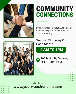 Local Community Connections Event Flyer Template