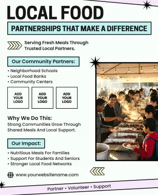 Local Community Food Partnerships Flyer Template