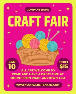 Local Craft Fair Event Flyer Template