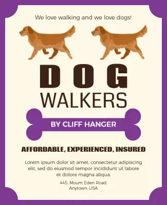 Local Dog Walking Services Flyer Template