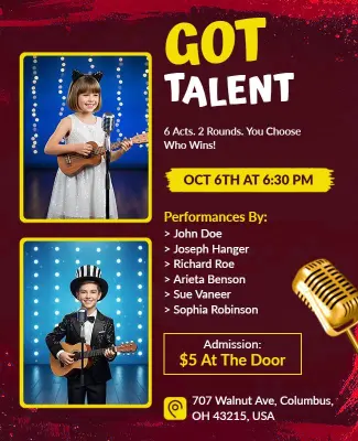Local Got Talent Show Event Flyer Template