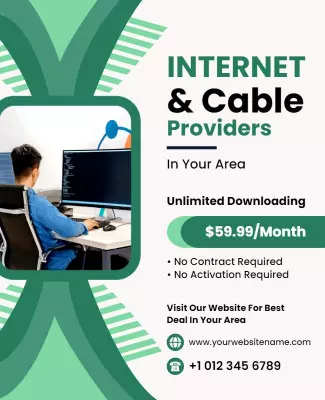 Local Cable Services and Internet Flyer Template