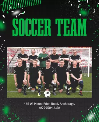 Local Soccer Team Promotion Flyer Template