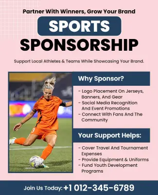 Local Sports Sponsorship Opportunity Flyer Template