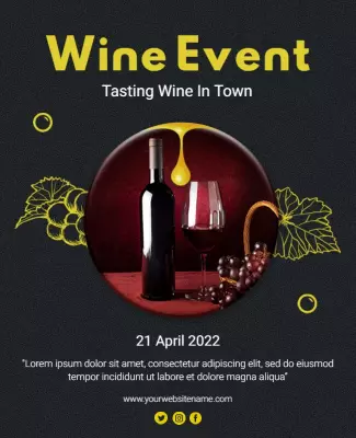 Local Wine Tasting Event Flyer Template