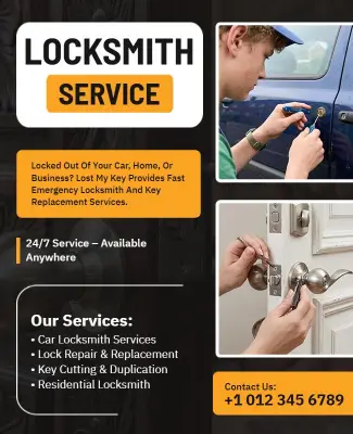 Locksmith Services Promotional Flyer Template