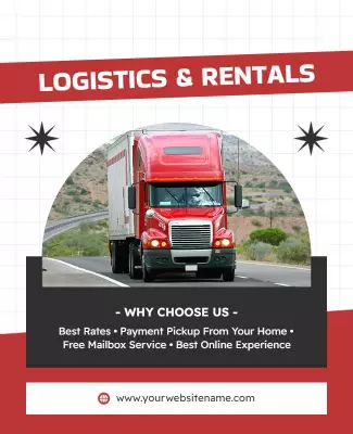 Logistics and Rentals Services Flyer Template