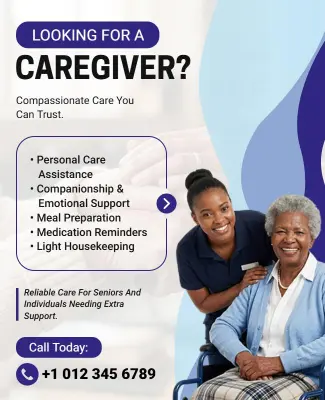Looking for a Caregiver Promotional Flyer Template