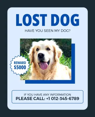Lost Dog Poster Template