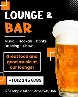Lounge and Bar Entertainment Event Flyer Template