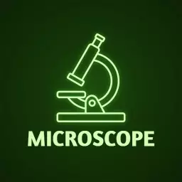 Luminous Green Microscope Design Showcasing Scientific Research Logo Template