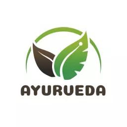Lush Green Ayurvedic Leaves Representing Herbal Healing Logo Template