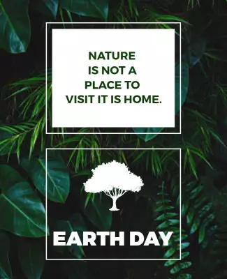 Lush Green Earth Day Environmental Awareness Poster Template