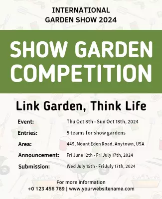 Lush Green Gardening Competition Showcase Flyer Template